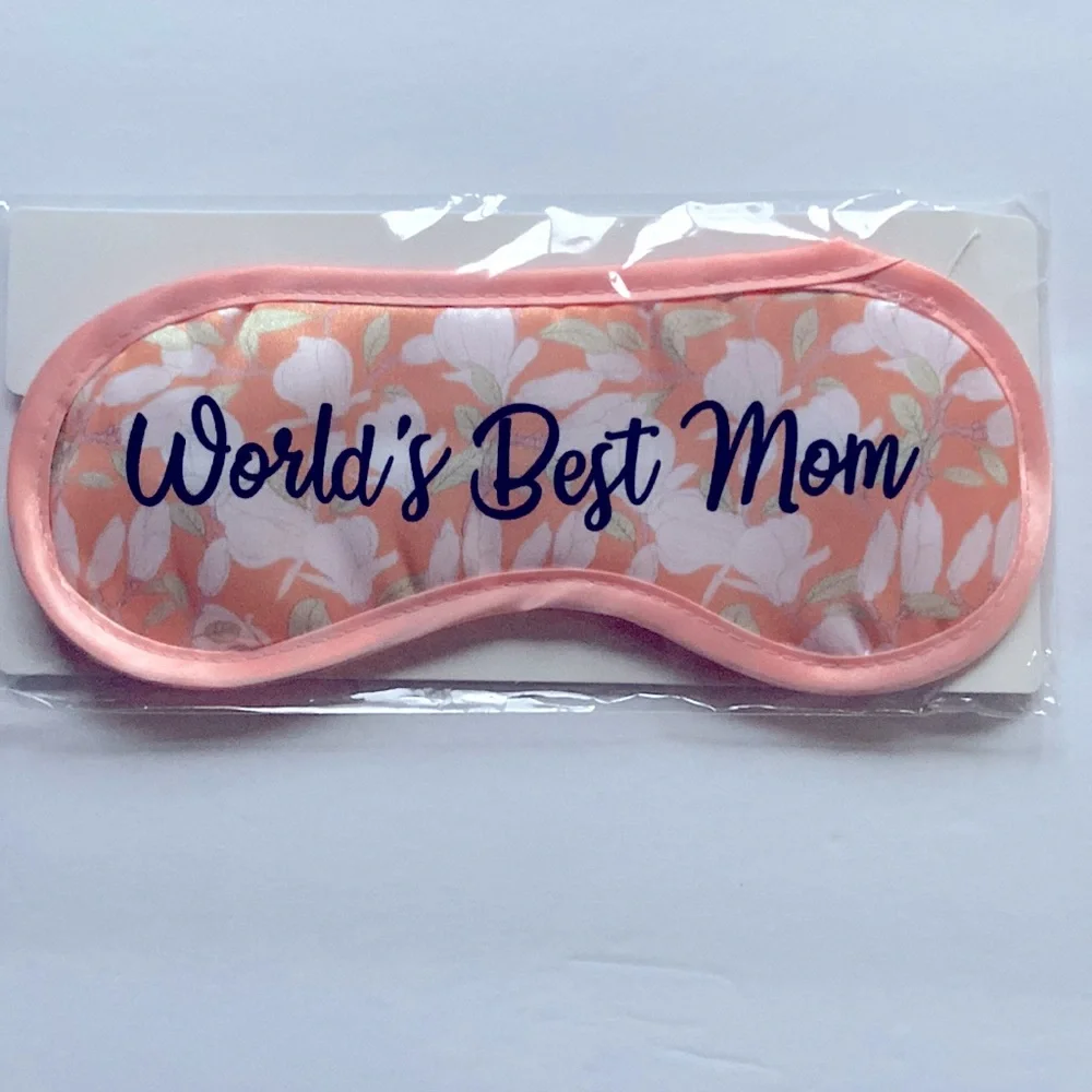 Peach colored eye mask
